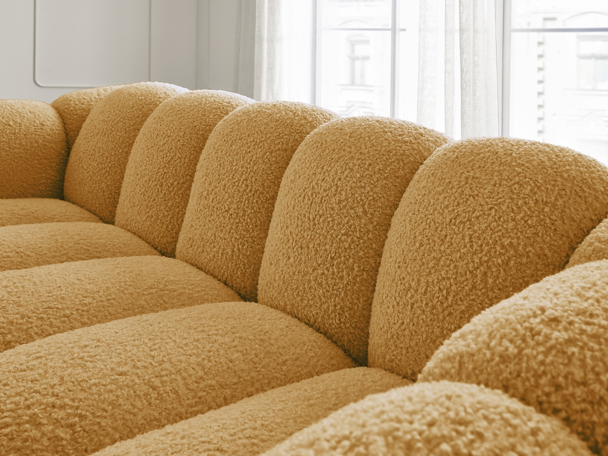 HIPPOLYTE vaste 3-zits rechte bank