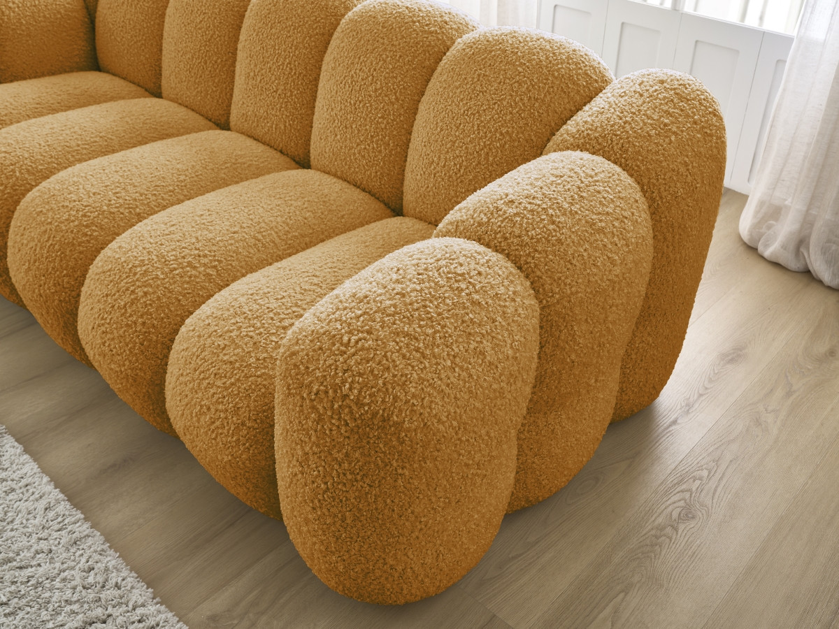 HIPPOLYTE vaste 3-zits rechte bank