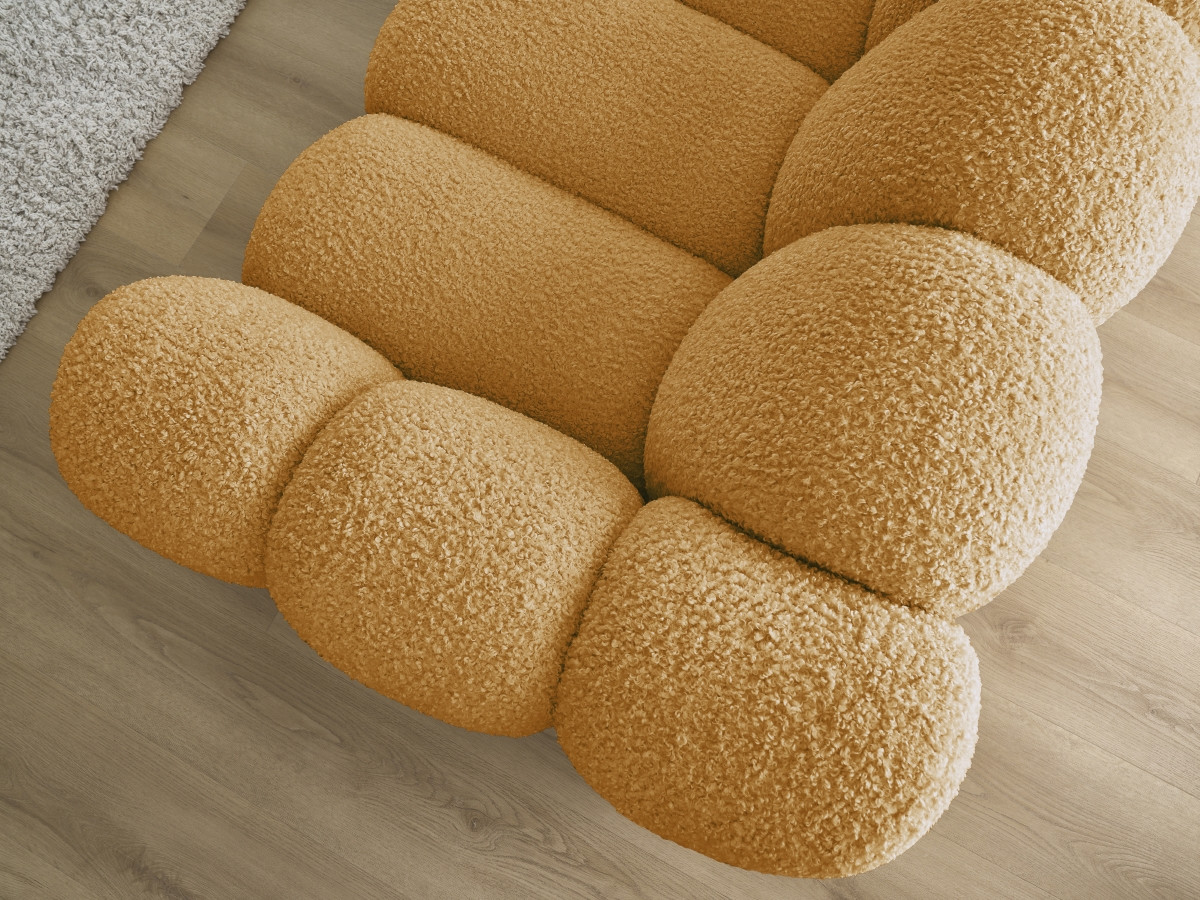 HIPPOLYTE vaste 3-zits rechte bank