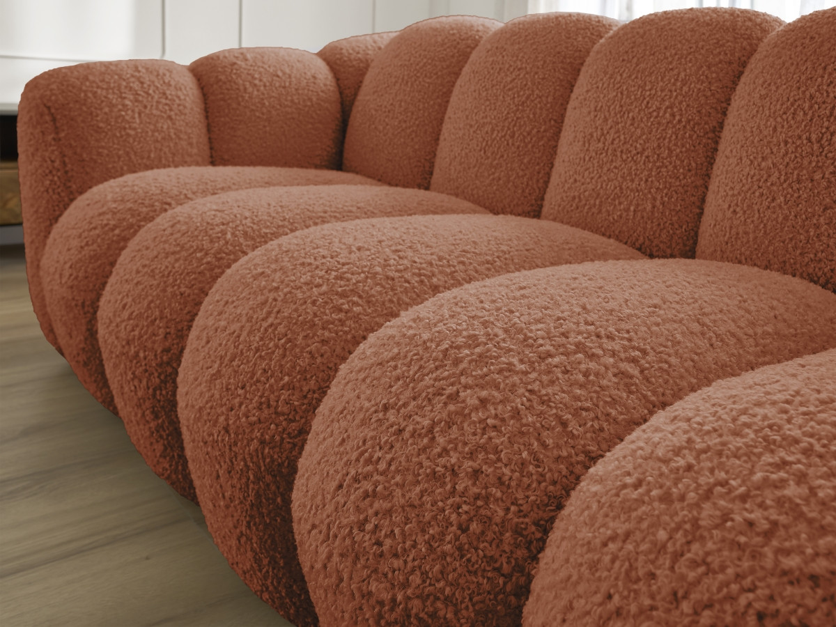 HIPPOLYTE vaste 3-zits rechte bank