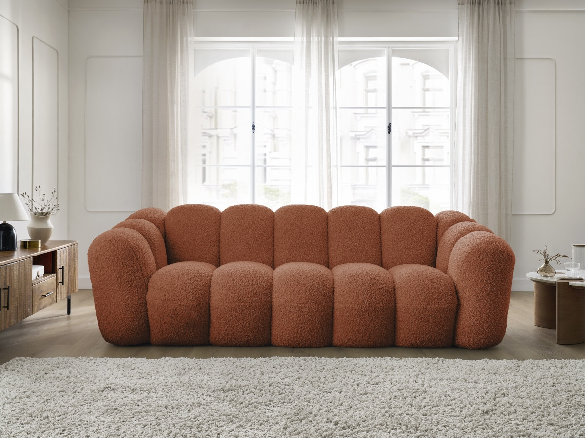 Canapé droit 3 places HIPPOLYTE orange — vue 6