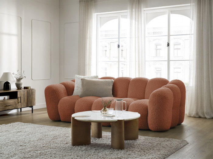 Canapé droit fixe 3 places HIPPOLYTE