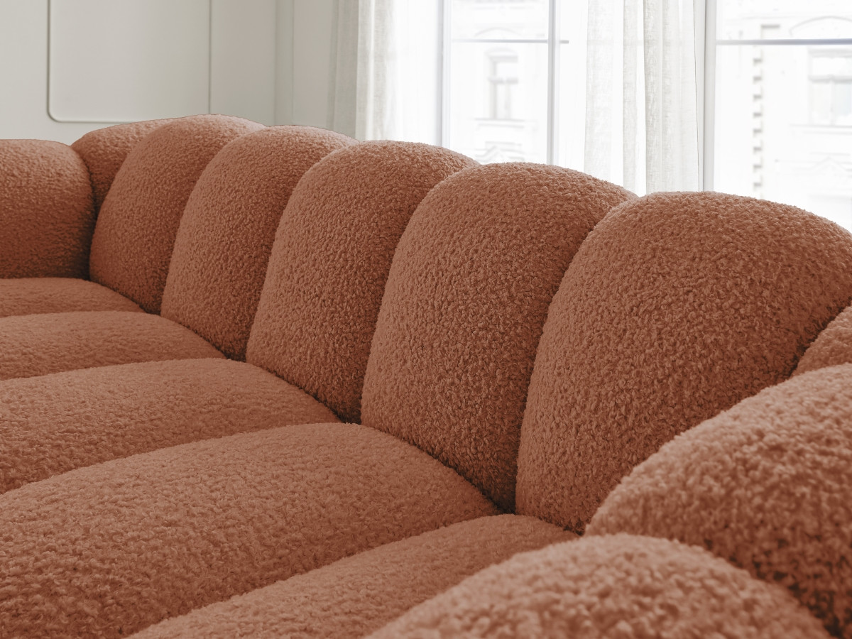 HIPPOLYTE vaste 3-zits rechte bank