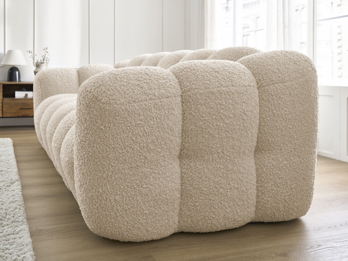 HIPPOLYTE vaste 3-zits rechte bank