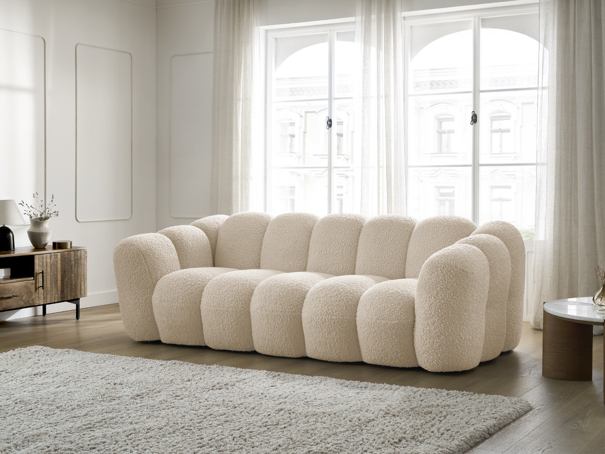 Canapé droit 3 places HIPPOLYTE beige — vue 5