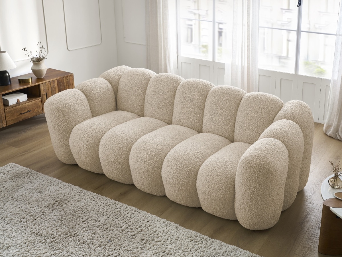 HIPPOLYTE vaste 3-zits rechte bank