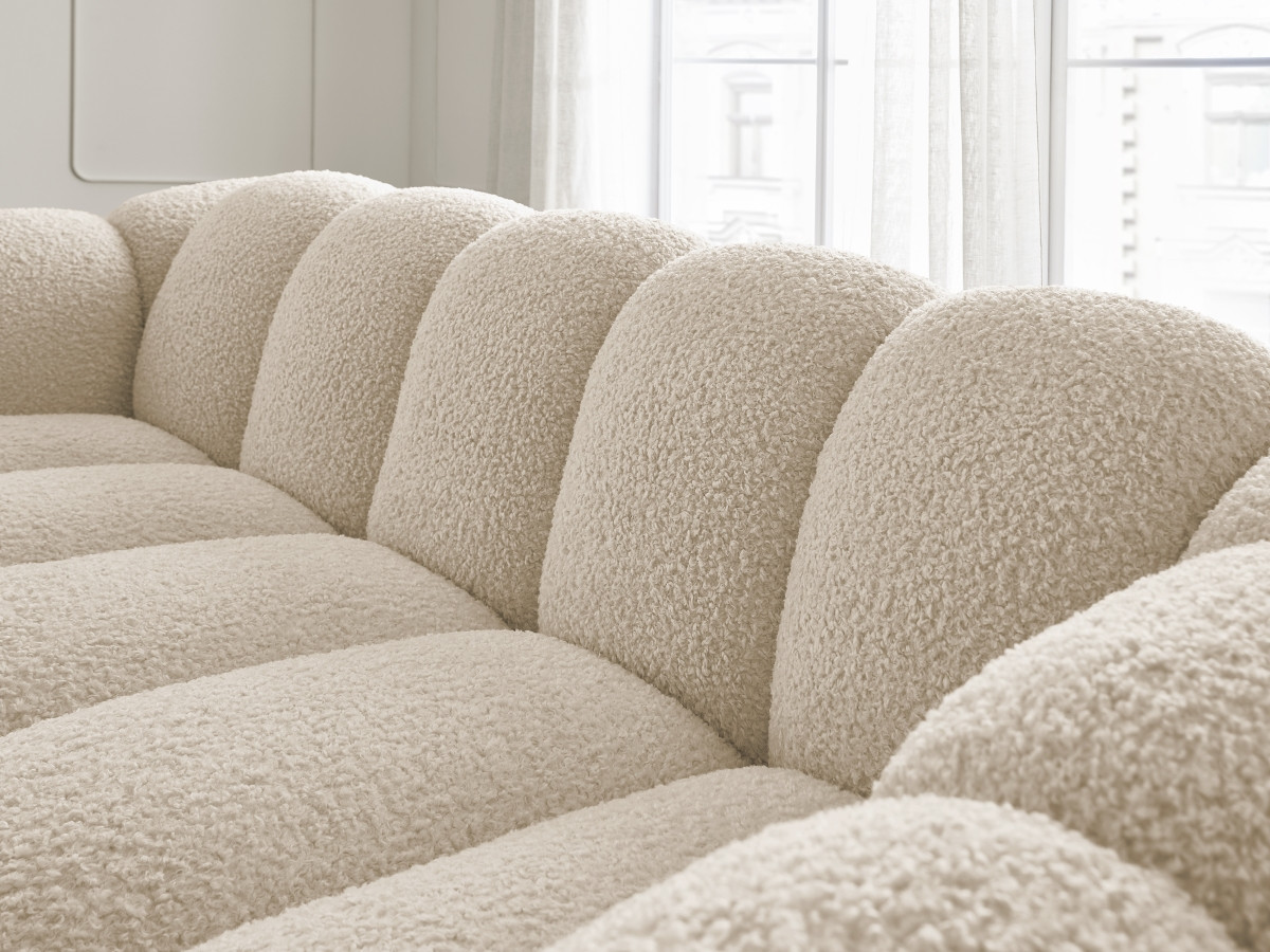 HIPPOLYTE vaste 3-zits rechte bank