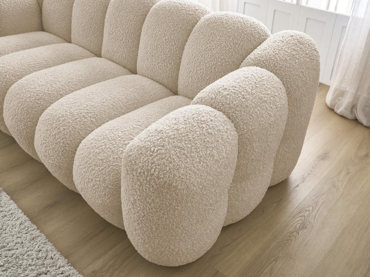 HIPPOLYTE vaste 3-zits rechte bank