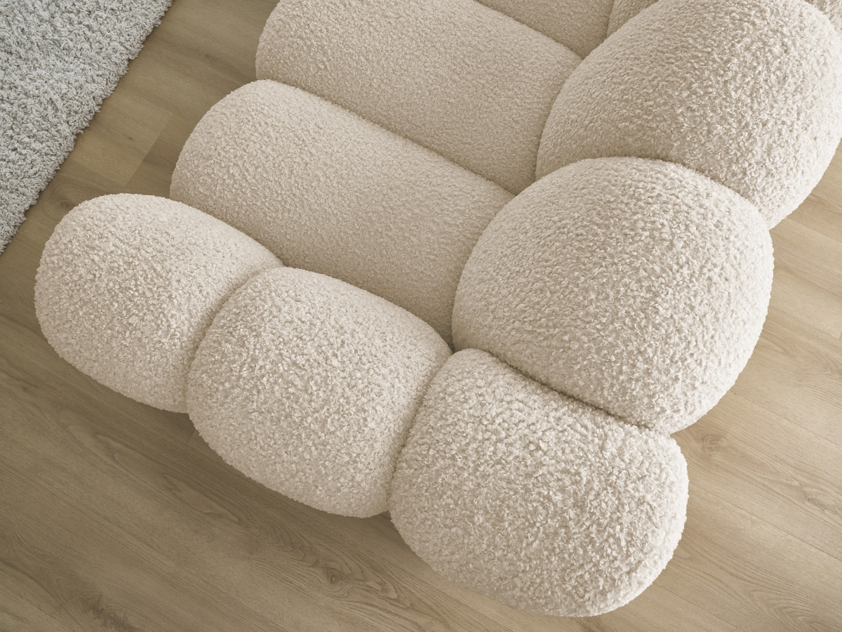 HIPPOLYTE vaste 3-zits rechte bank