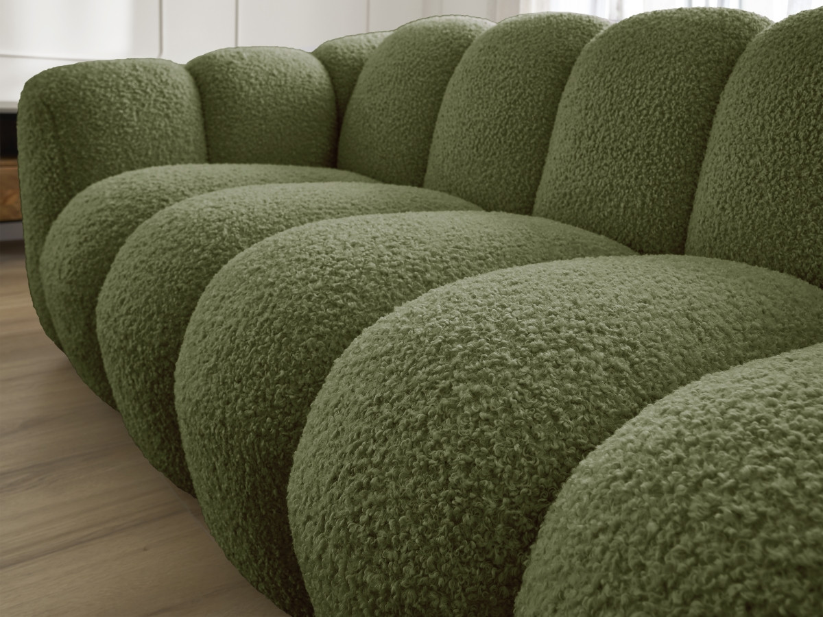 HIPPOLYTE vaste 3-zits rechte bank