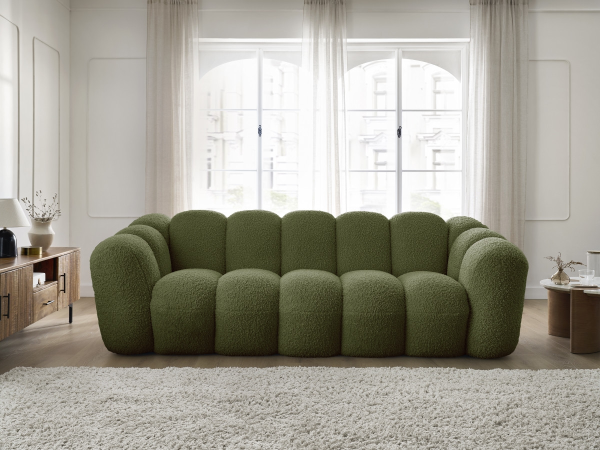 HIPPOLYTE vaste 3-zits rechte bank