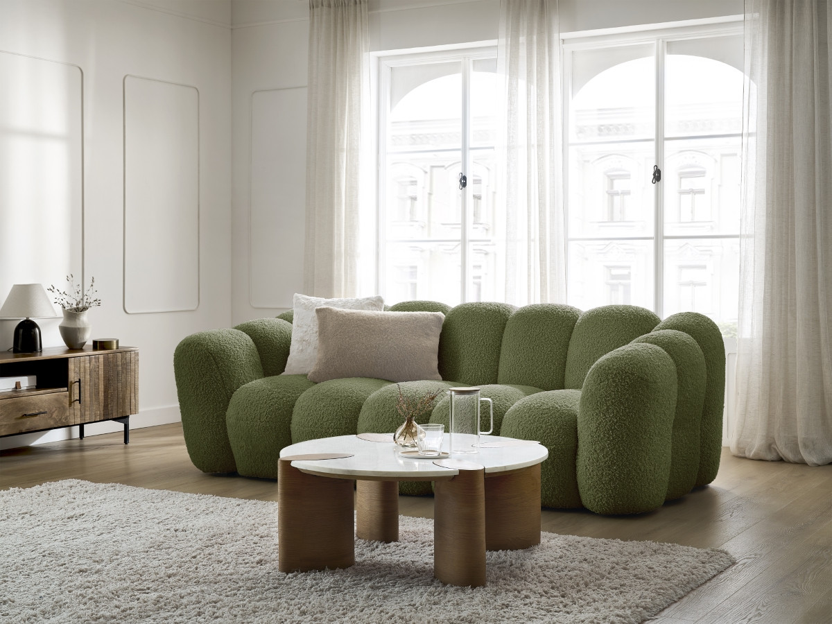 HIPPOLYTE vaste 3-zits rechte bank