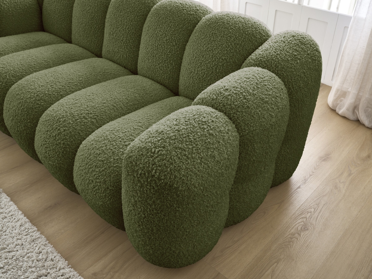 HIPPOLYTE vaste 3-zits rechte bank