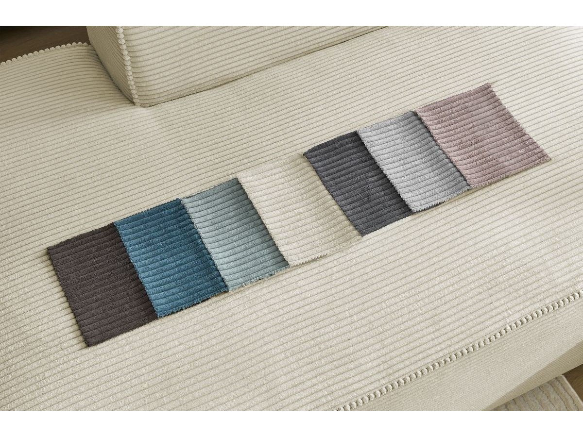 Chauffeuse 1 place pour canapé modulable MEGEVE tissu velours côtelé