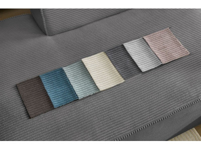 Pouf pour canapé modulable MEGEVE tissu velours côtelé