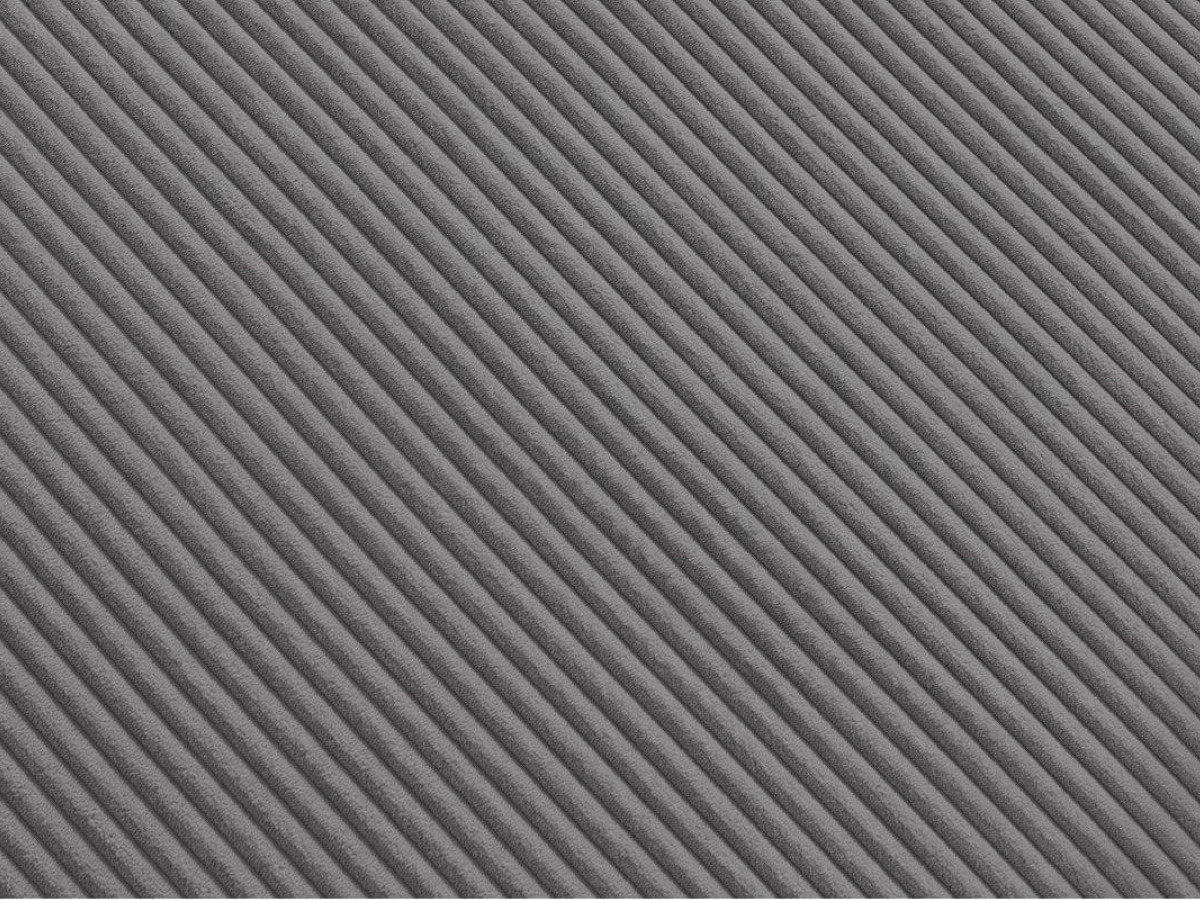 Canapé d'angle fixe modulable MEGEVE tissu velours côtelé avec pouf