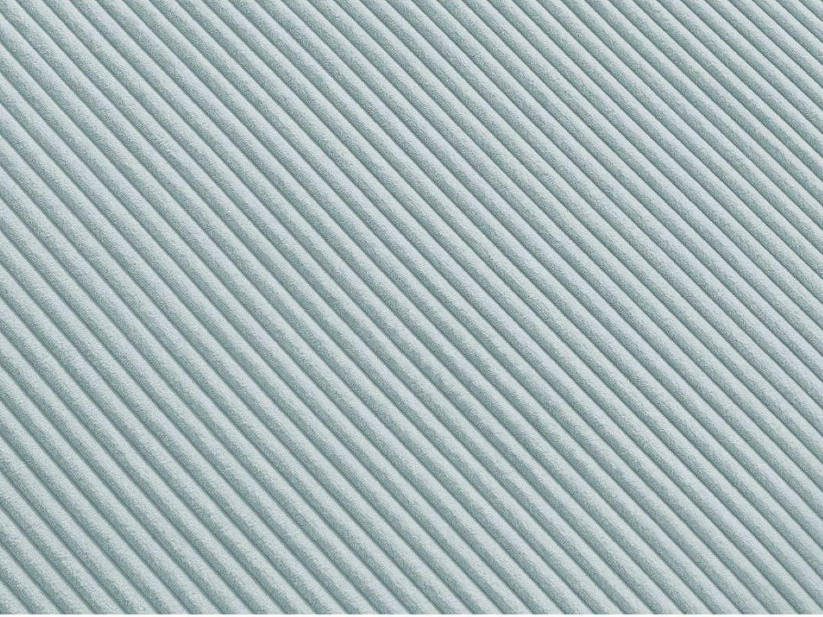 Canapé d'angle fixe modulable MEGEVE tissu velours côtelé avec 1 chauffeuse et 1 pouf