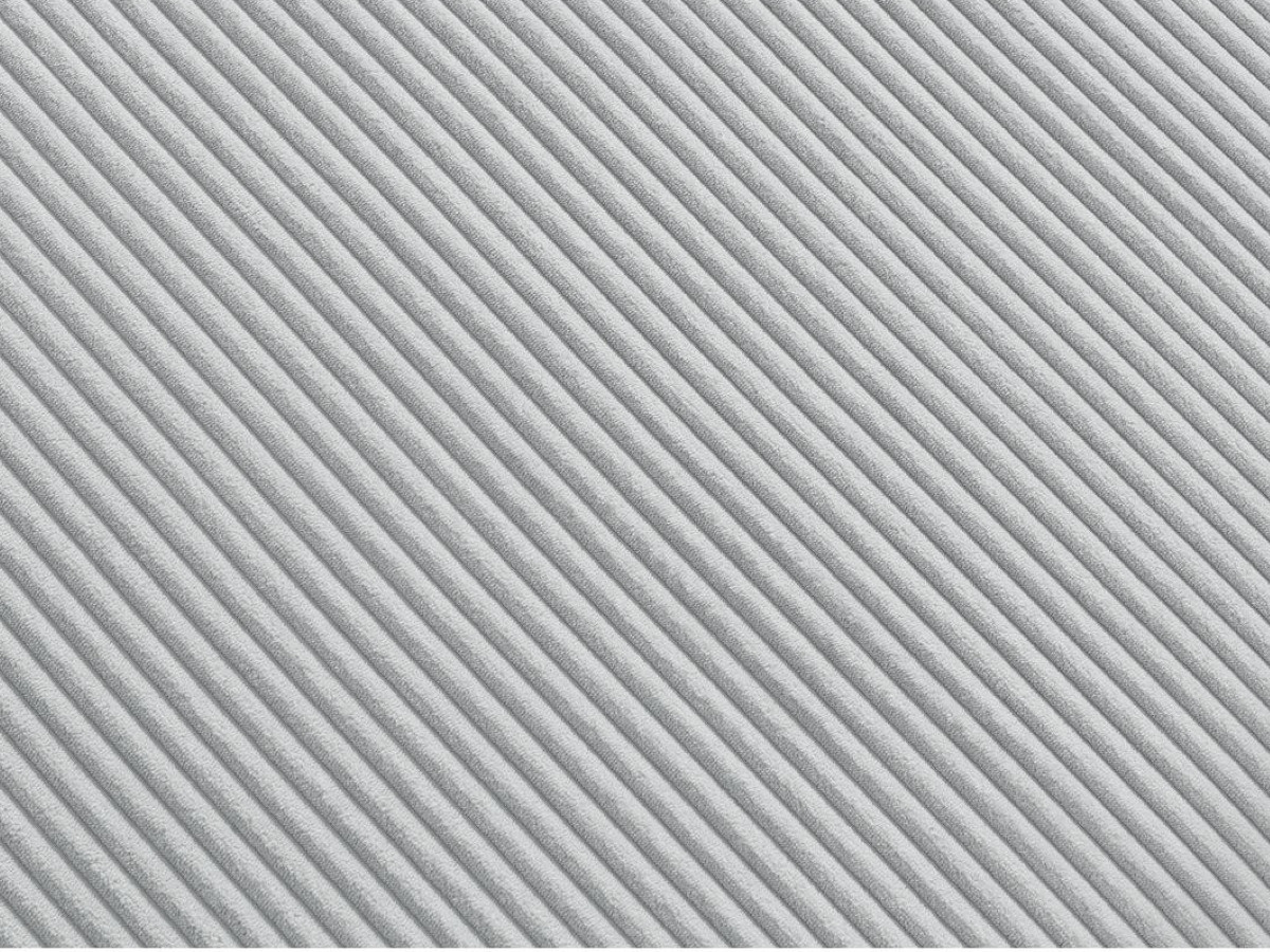 Canapé d'angle fixe modulable MEGEVE tissu velours côtelé avec 1 chauffeuse et 1 pouf