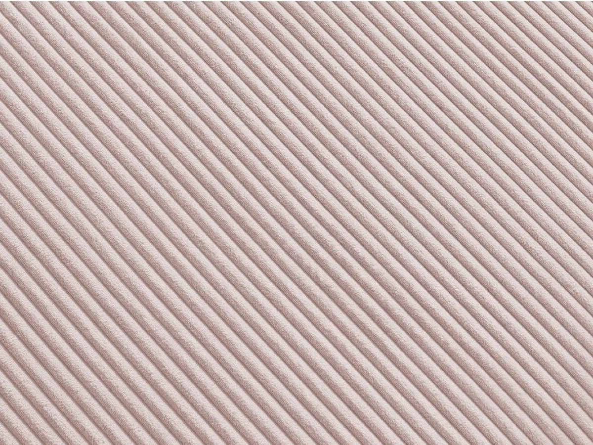 Canapé d'angle fixe modulable MEGEVE tissu velours côtelé avec 1 chauffeuse et 1 pouf