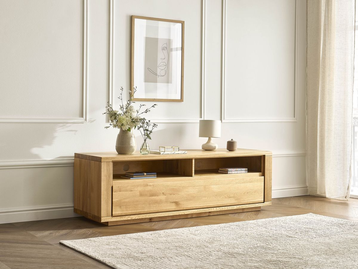 Meuble TV 1 tiroir 167 cm PAUL chêne massif