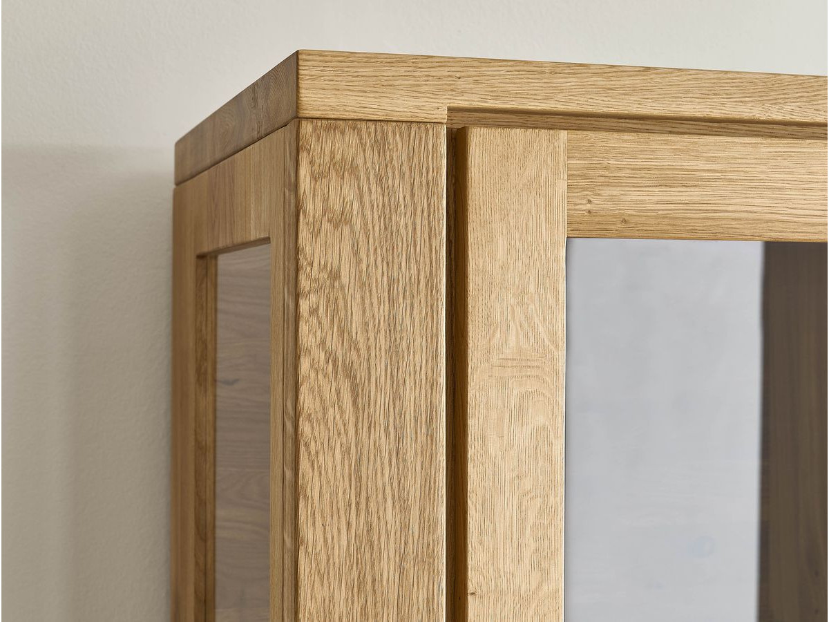 Meuble vitrine H.203 cm PAUL chêne massif