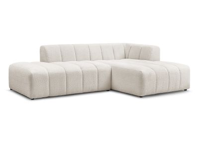 Canapé d'angle fixe modulable ANNECY tissu bouclette