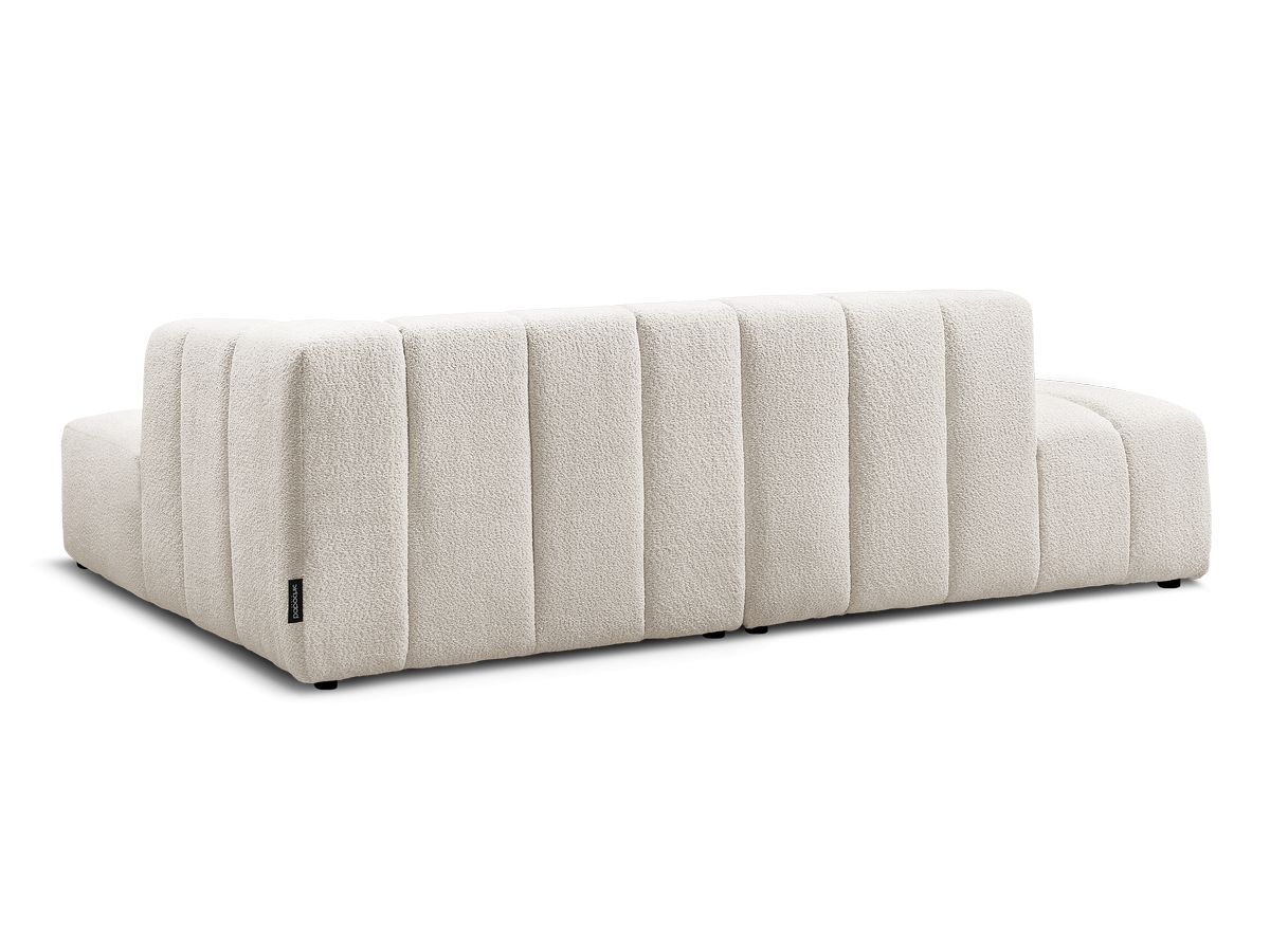 Canapé d'angle fixe modulable ANNECY tissu bouclette