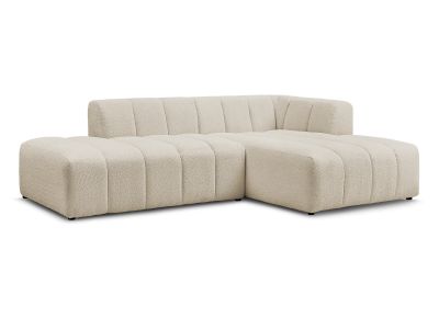 Canapé d'angle fixe modulable ANNECY tissu bouclette