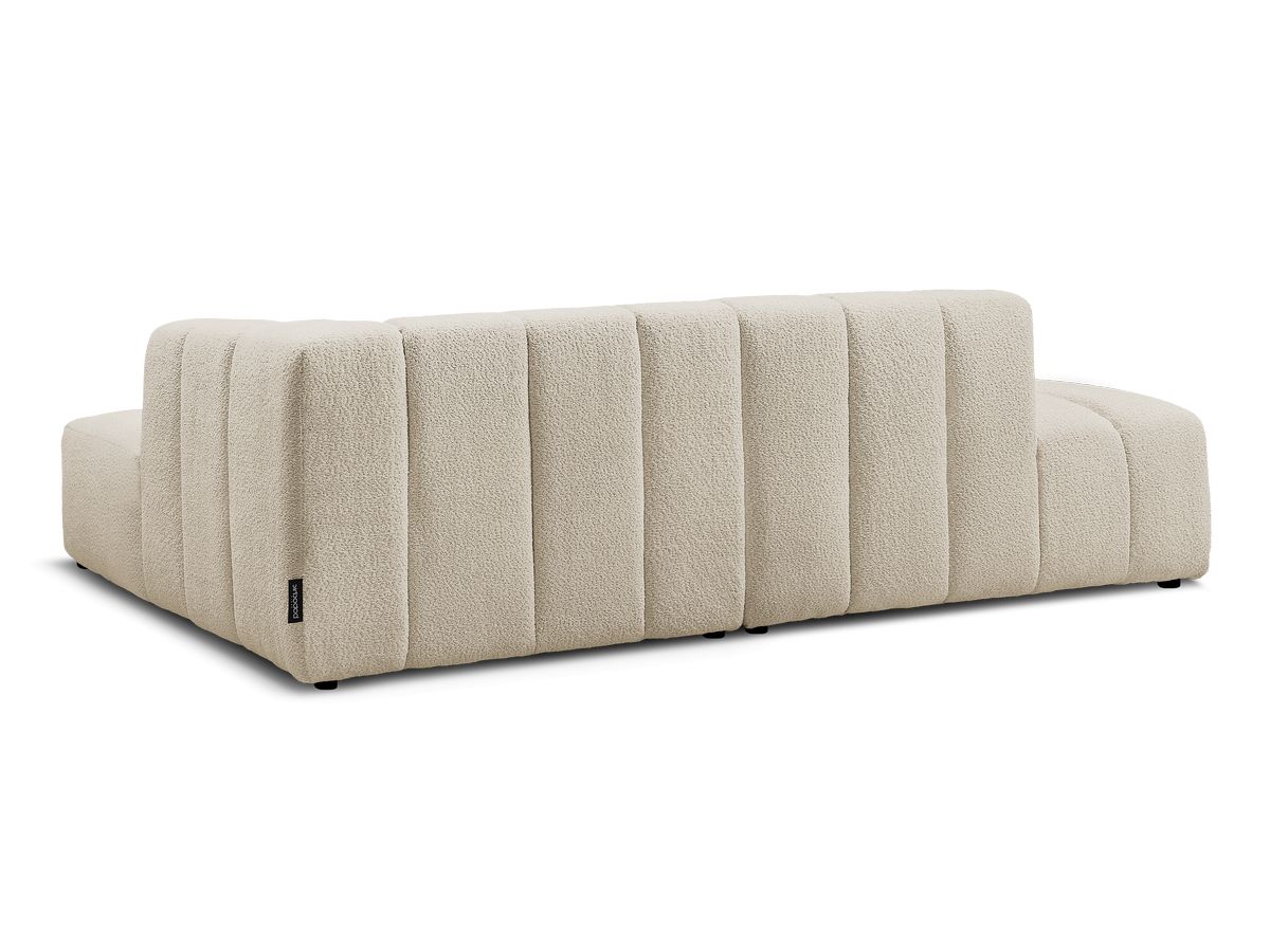 Canapé d'angle fixe modulable ANNECY tissu bouclette