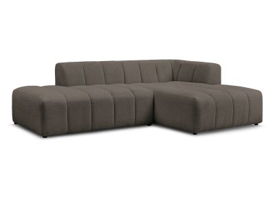 Canapé d'angle fixe modulable ANNECY tissu bouclette