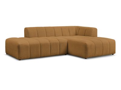 Canapé d'angle fixe modulable ANNECY tissu bouclette