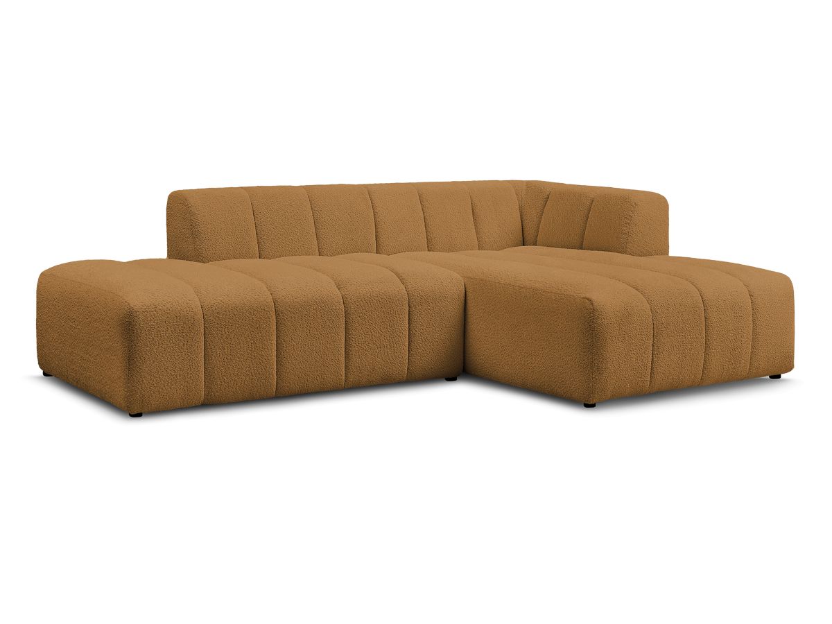 Canapé d'angle fixe modulable ANNECY tissu bouclette