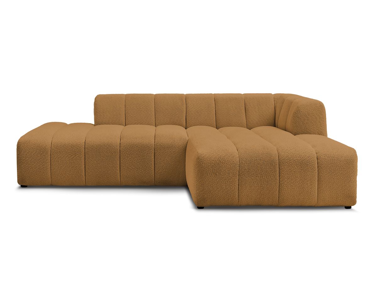 Canapé d'angle fixe modulable ANNECY tissu bouclette