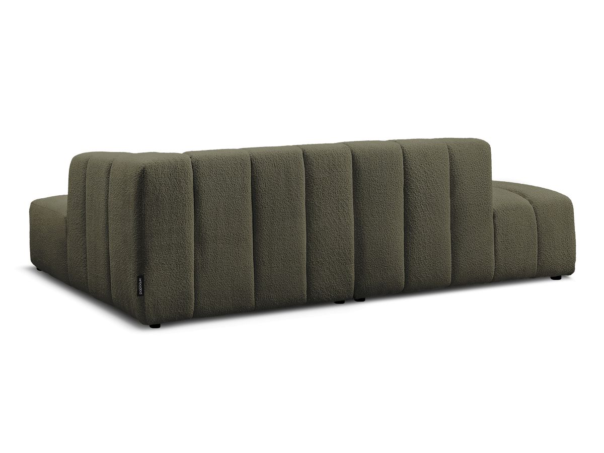 Canapé d'angle fixe modulable ANNECY tissu bouclette