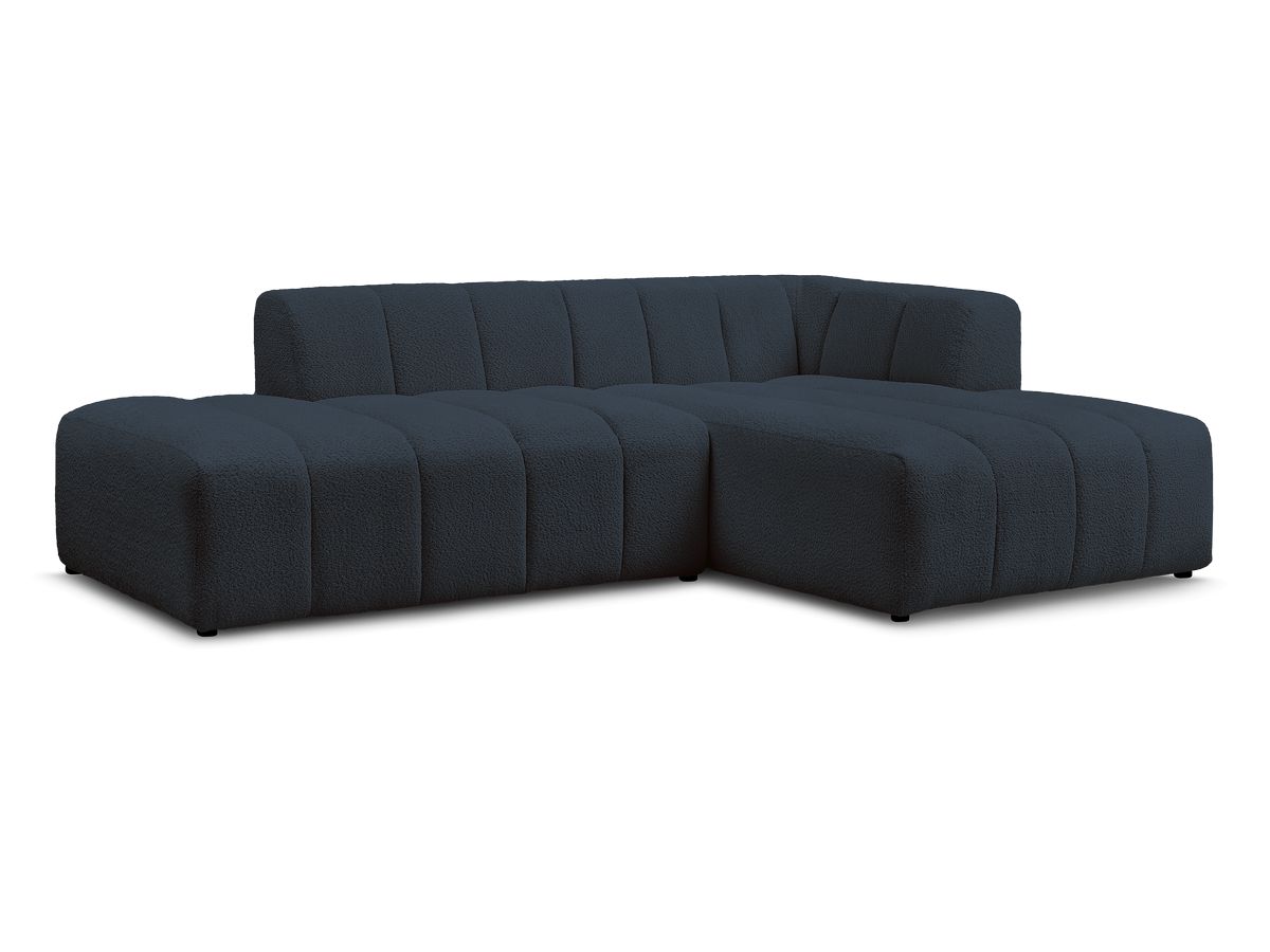 Canapé d'angle fixe modulable ANNECY tissu bouclette