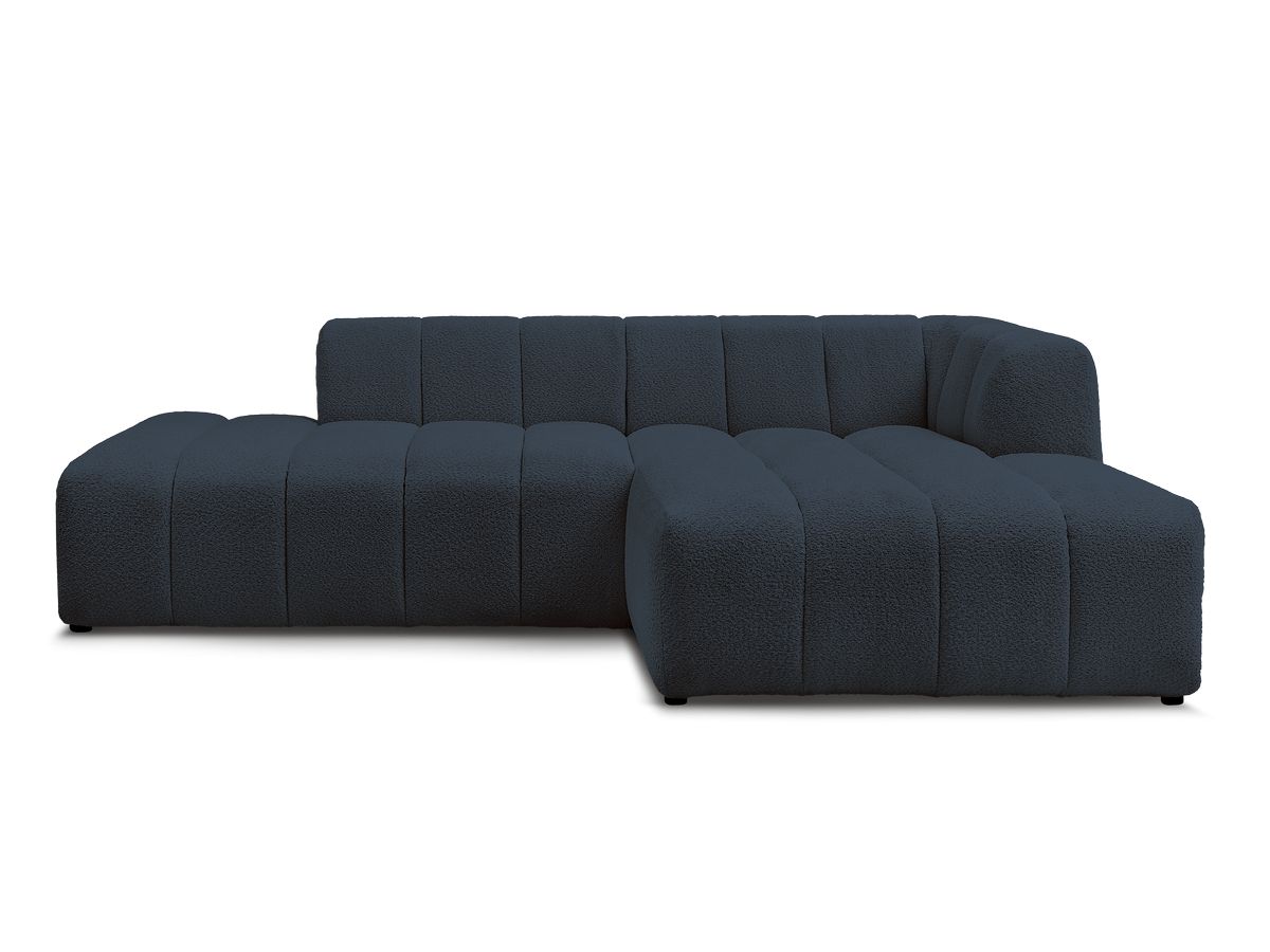 Canapé d'angle fixe modulable ANNECY tissu bouclette