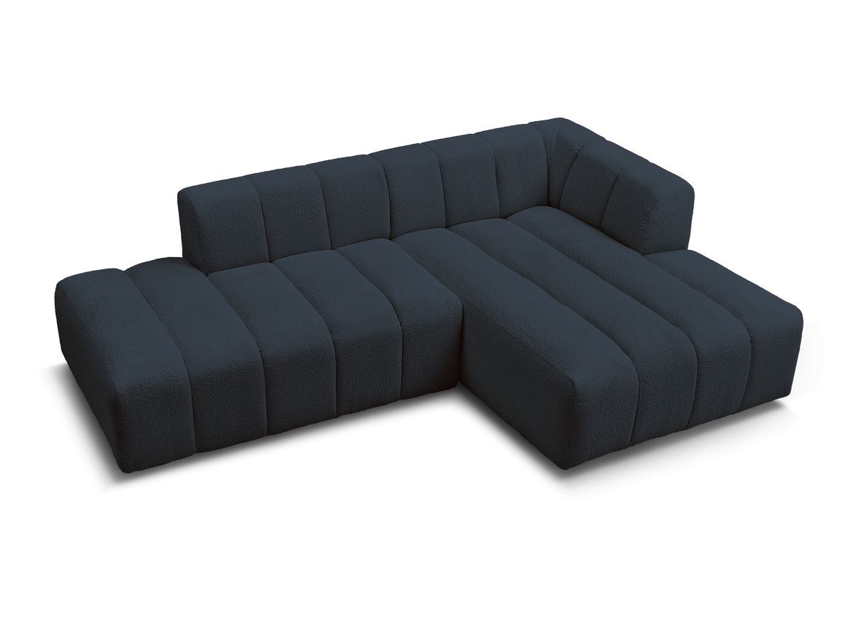 Canapé d'angle fixe modulable ANNECY tissu bouclette