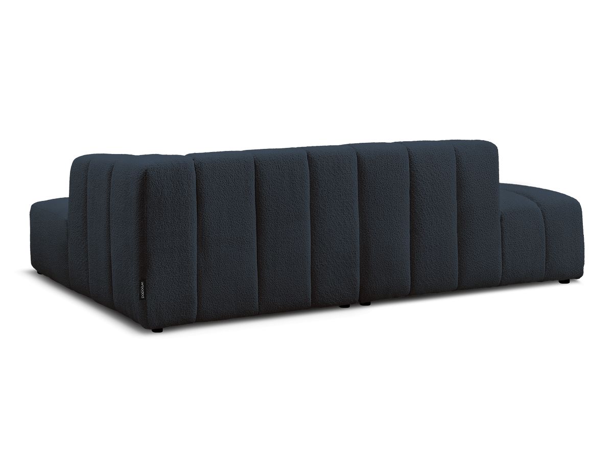 Canapé d'angle fixe modulable ANNECY tissu bouclette