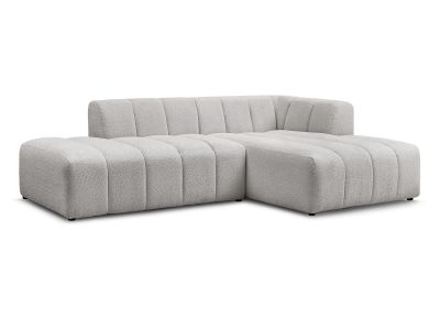 Canapé d'angle fixe modulable ANNECY tissu bouclette