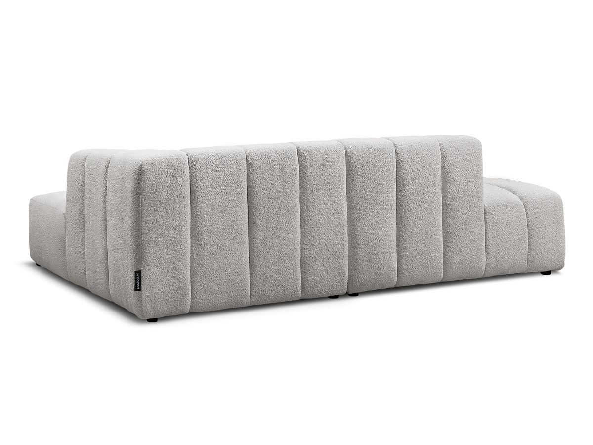 Canapé d'angle fixe modulable ANNECY tissu bouclette