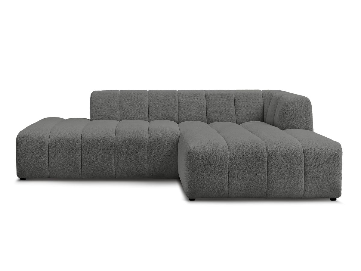 Canapé d'angle fixe modulable ANNECY tissu bouclette