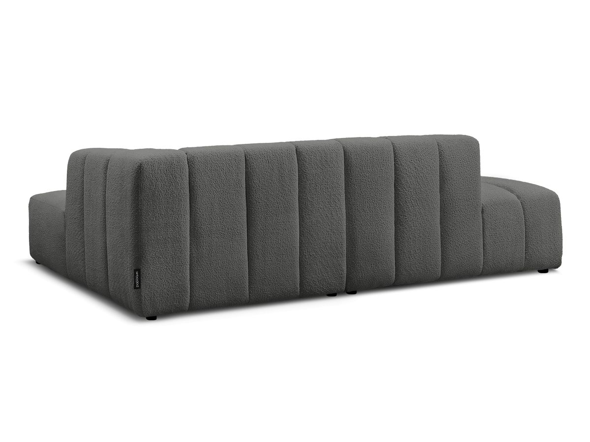 Canapé d'angle fixe modulable ANNECY tissu bouclette