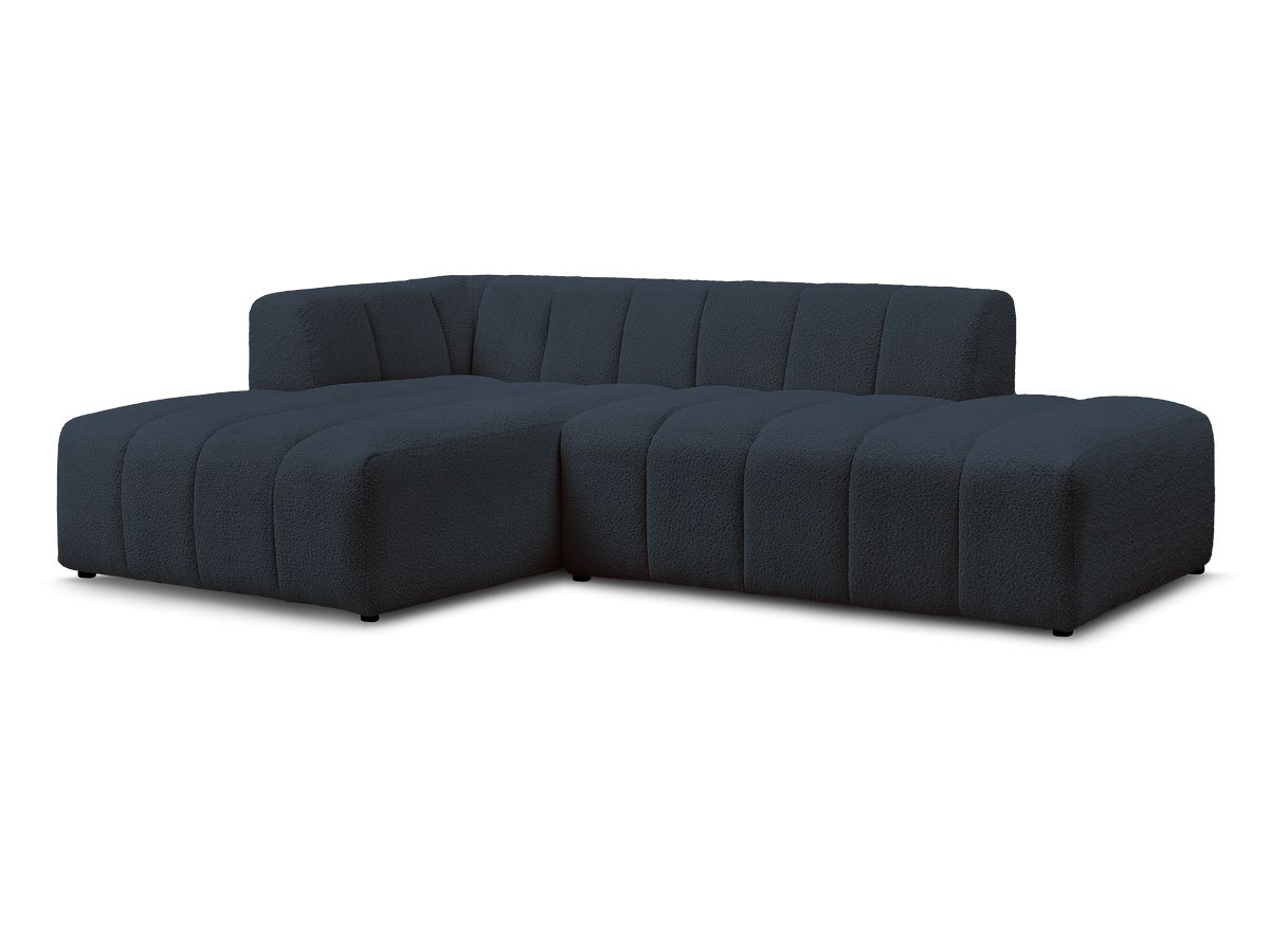 Canapé d'angle fixe modulable ANNECY tissu bouclette