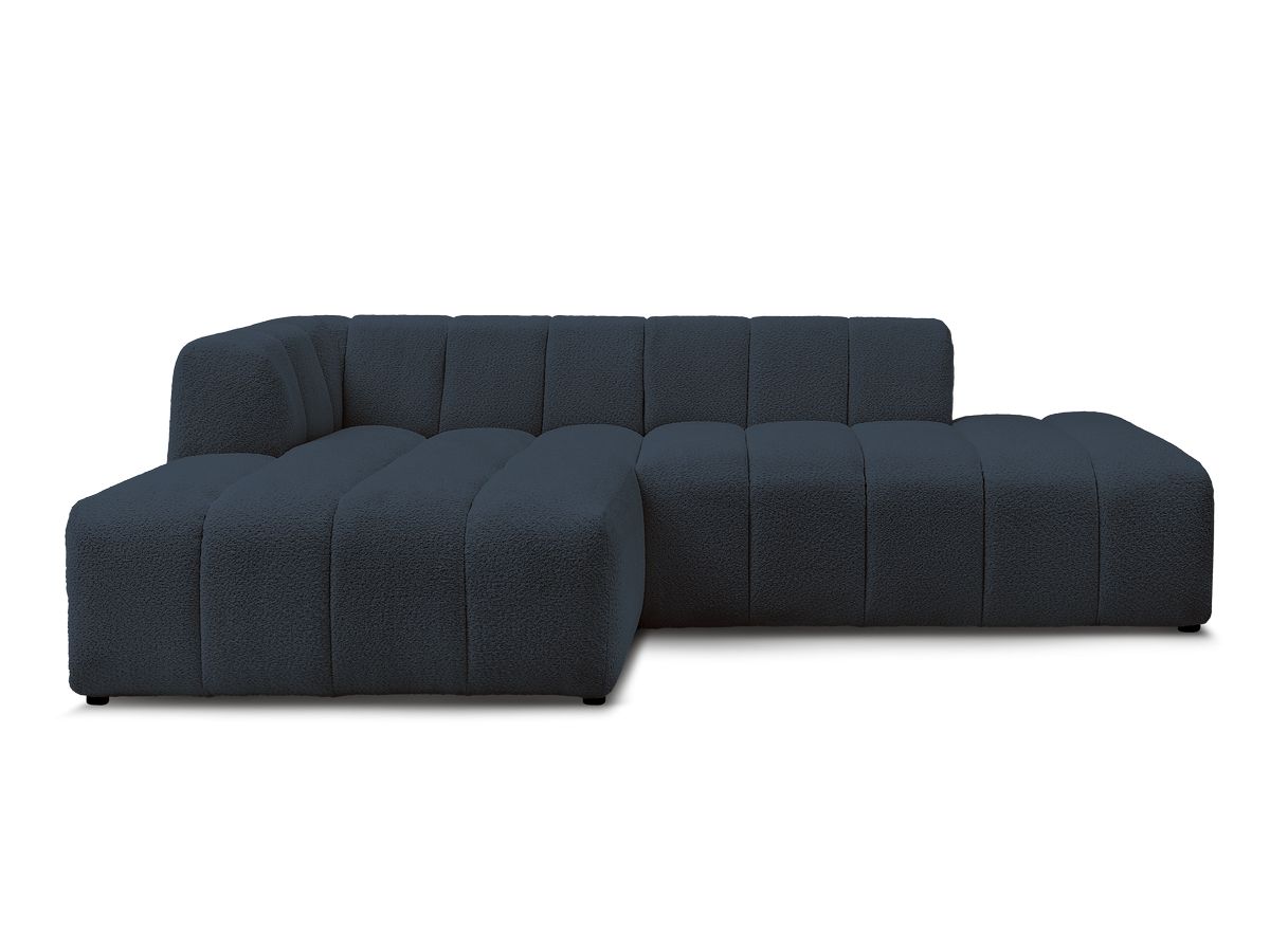 Canapé d'angle fixe modulable ANNECY tissu bouclette
