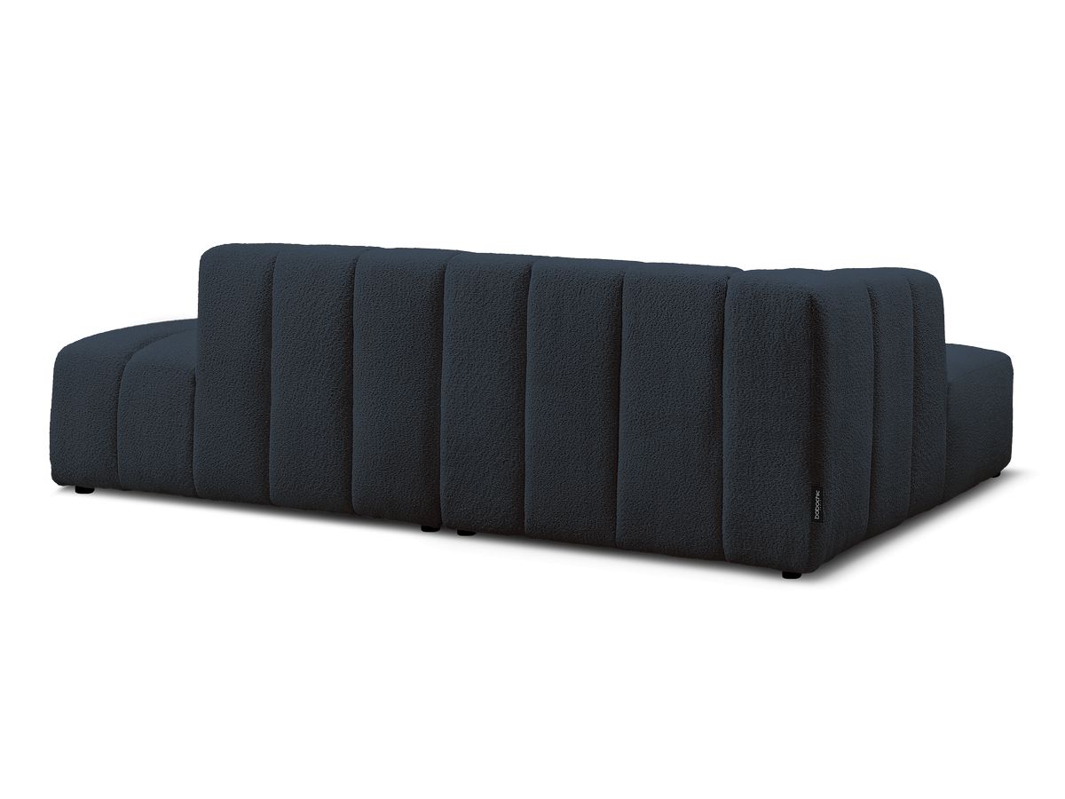 Canapé d'angle fixe modulable ANNECY tissu bouclette