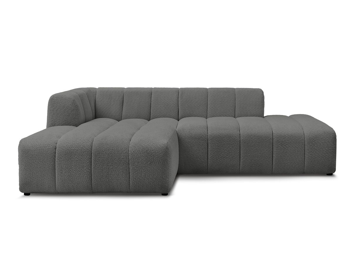 Canapé d'angle fixe modulable ANNECY tissu bouclette