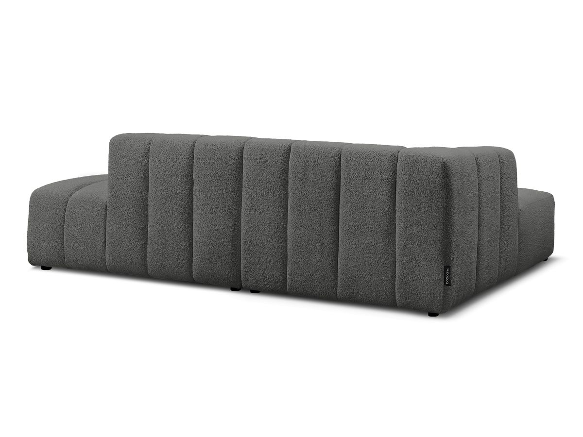 Canapé d'angle fixe modulable ANNECY tissu bouclette