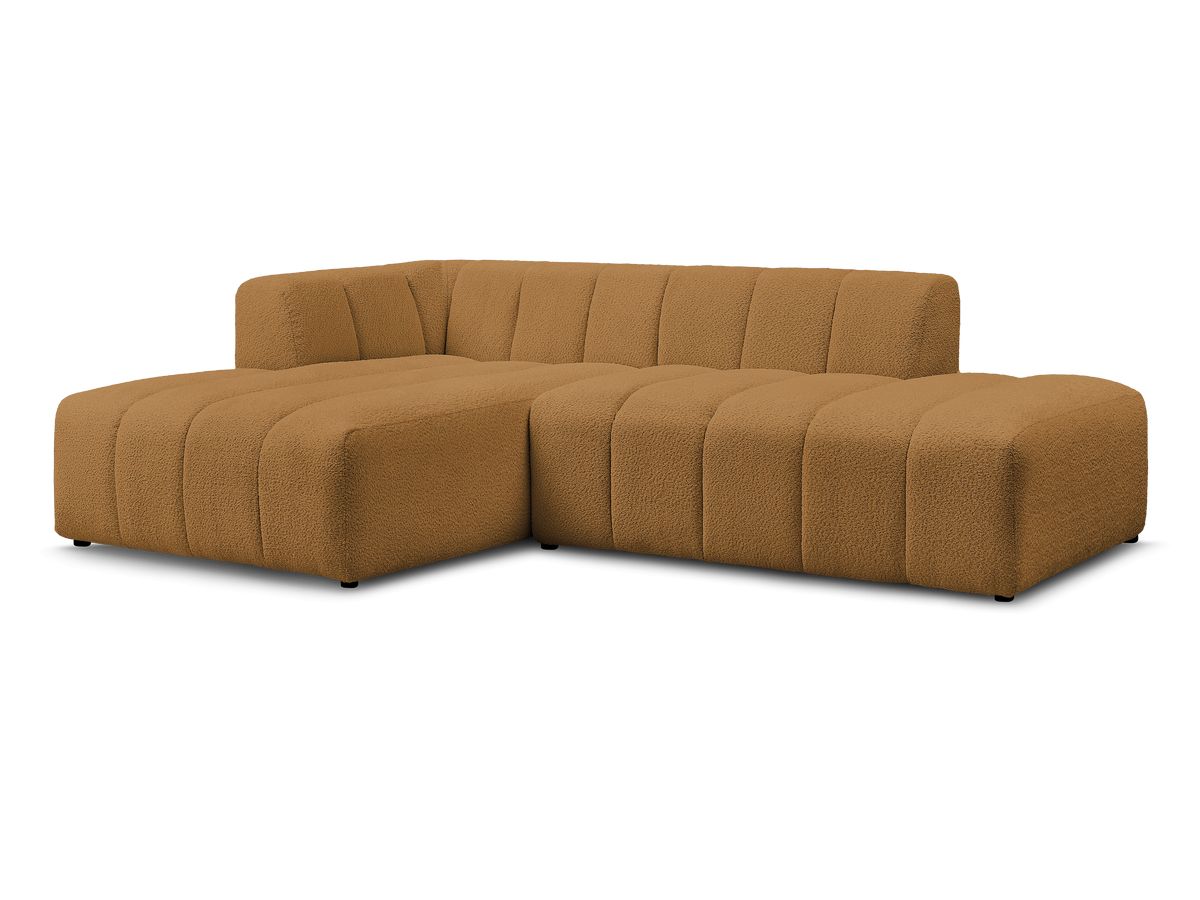 Canapé d'angle fixe modulable ANNECY tissu bouclette