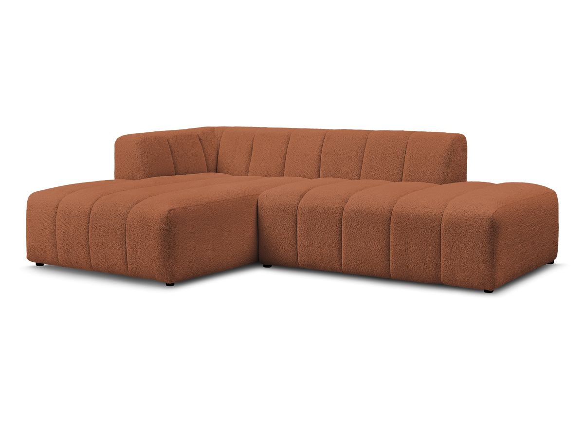 Canapé d'angle fixe modulable ANNECY tissu bouclette