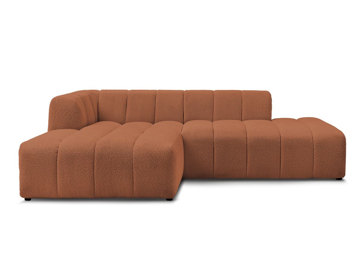 Canapé d'angle fixe modulable ANNECY tissu bouclette